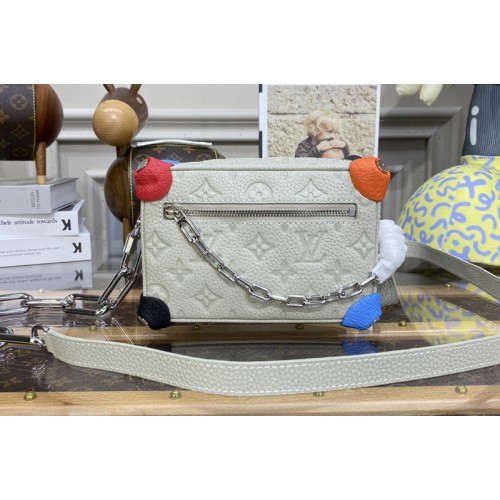 Louis Vuitton M81606 Mini Soft Trunk Bag in Chalk Taurillon Monogram embossed cowhide leather Louis Vuitton M81606 Mini Soft Trunk Bag in Chalk Taurillon Monogram embossed cowhide leather