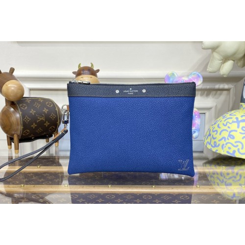 Louis Vuitton M81781 Pochette To-Go bag in Denim Blue Taurillon leather