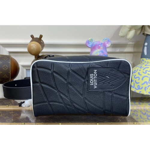 Louis Vuitton M81849 Dopp Kit toiletry bag in Black Taurillon calf leather