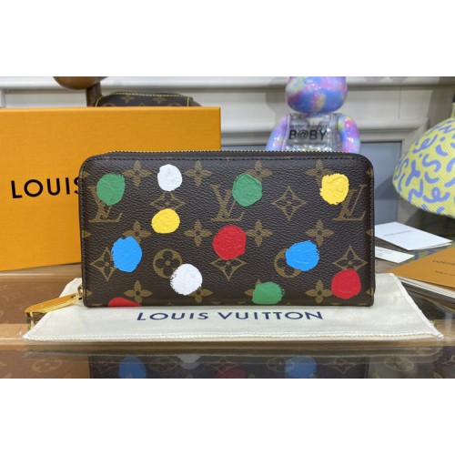 Louis Vuitton M81864 x YK Zippy Wallet in Monogram coated canvas with 3D Painted Dots print Louis Vuitton M81864 x YK Zippy Wallet in Monogram coated canvas with 3D Painted Dots print