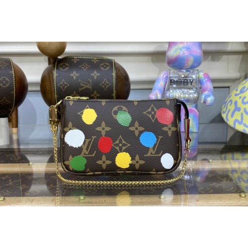 Louis Vuitton M81866 LVxYK Mini Pochette Accessoires in Monogram coated canvas with 3D Painted Dots print Louis Vuitton M81866 LVxYK Mini Pochette Accessoires in Monogram coated canvas with 3D Painted Dots print