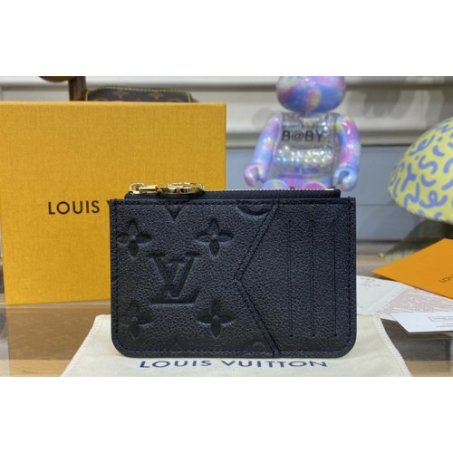 Louis Vuitton M81883 Romy card holder in Black Monogram Empreinte embossed leather