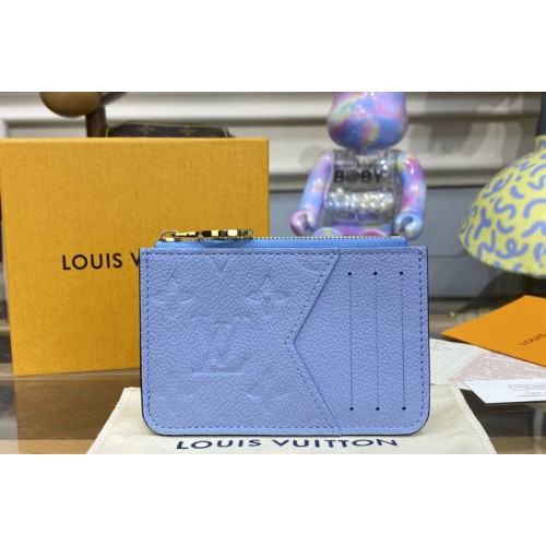 Louis Vuitton M82045 Romy card holder in Blue Monogram Empreinte embossed leather Louis Vuitton M82045 Romy card holder in Blue Monogram Empreinte embossed leather