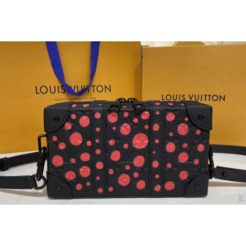 Louis Vuitton M81905 x YK Soft Trunk wearable wallet in Black and red Taurillon Monogram cowhide with Infinity Dots print
