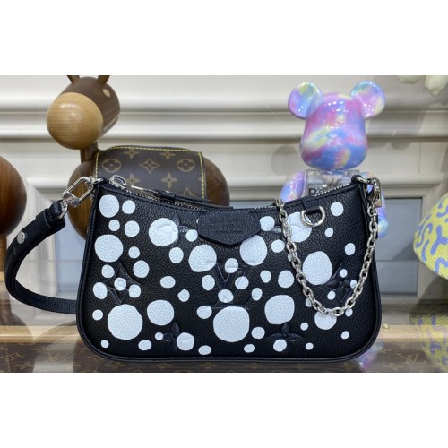 Louis Vuitton M81908 LVxYK Easy Pouch in Black and white Embossed grained Monogram Empreinte cowhide leather with Infinity Do Louis Vuitton M81908 LVxYK Easy Pouch in Black and white Embossed grained Monogram Empreinte cowhide leather with Infinity Do