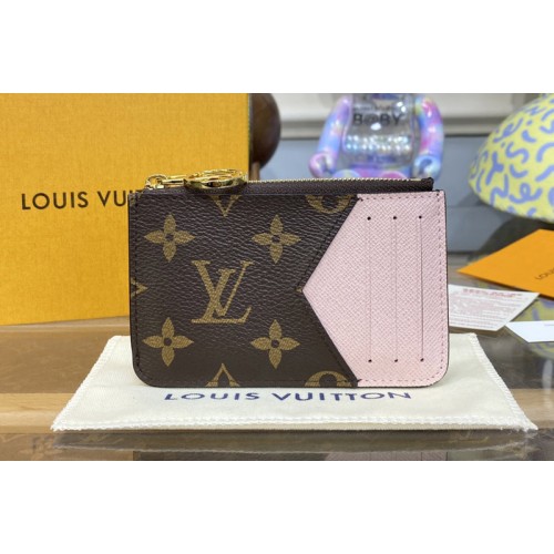 Louis Vuitton M81882 Romy card holder in Monogram coated canvas With Pink Louis Vuitton M81882 Romy card holder in Monogram coated canvas With Pink