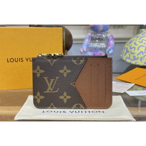 Louis Vuitton M81880 Romy card holder in Monogram coated canvas With Brown
