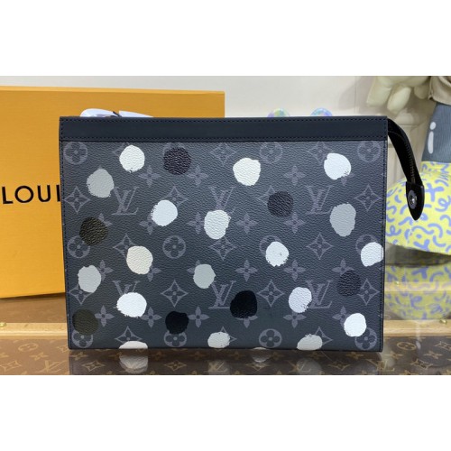 Louis Vuitton M81934 LVxYK Pochette Voyage bag in Monogram Eclipse coated canvas with 3D Painted Dots print Louis Vuitton M81934 LVxYK Pochette Voyage bag in Monogram Eclipse coated canvas with 3D Painted Dots print