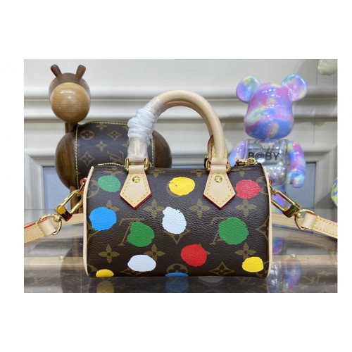 Louis Vuitton M81979 LVxYK Nano Speedy Bag in Monogram coated canvas with 3D Painted Dots print Louis Vuitton M81979 LVxYK Nano Speedy Bag in Monogram coated canvas with 3D Painted Dots print