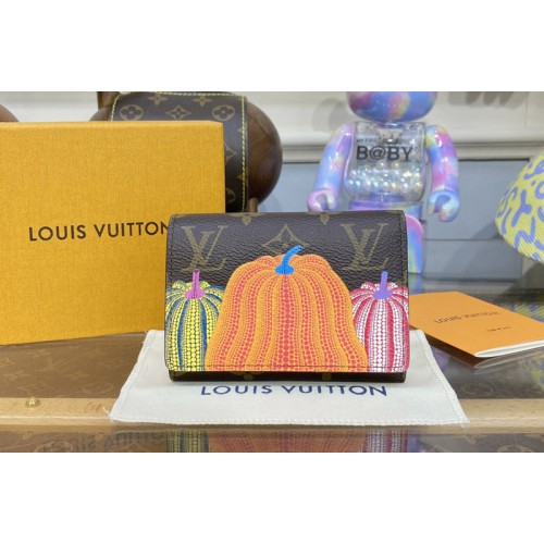 Louis Vuitton M82111 x YK Victorine Wallet in Monogram coated canvas with Pumpkin print Louis Vuitton M82111 x YK Victorine Wallet in Monogram coated canvas with Pumpkin print