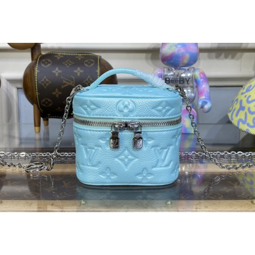 Louis Vuitton M82193 Micro Vanity Bag in Lagoon Monogram Empreinte leather