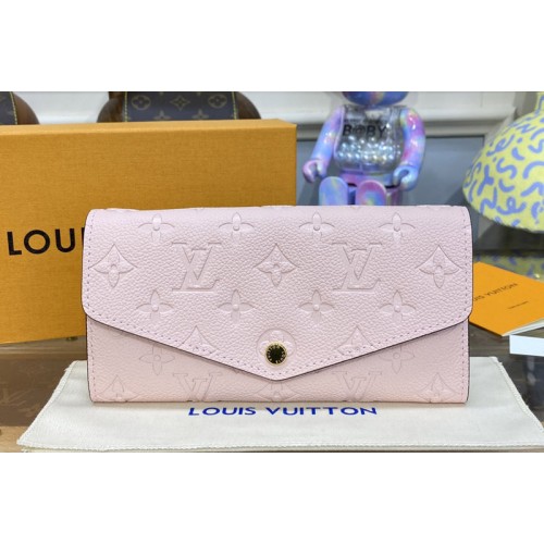 Louis Vuitton M82257 Sarah wallet in Pink Monogram Empreinte embossed supple grained cowhide leather Louis Vuitton M82257 Sarah wallet in Pink Monogram Empreinte embossed supple grained cowhide leather