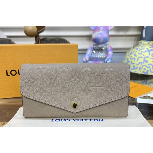 Louis Vuitton M82256 Sarah wallet in Beige Monogram Empreinte embossed supple grained cowhide leather