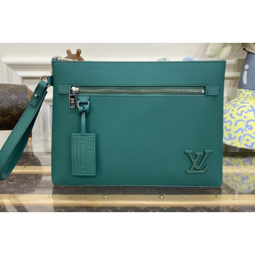 Louis Vuitton M82271 Takeoff Pouch In Green Cowhide leather Louis Vuitton M82271 Takeoff Pouch In Green Cowhide leather