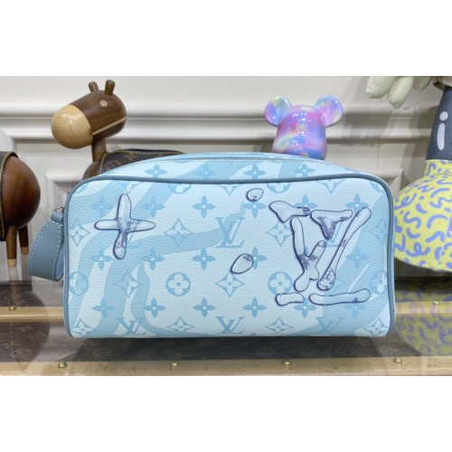 Louis Vuitton M82337 Dopp Kit toiletry bag in Crystal Blue Monogram Aquagarden coated canvas
