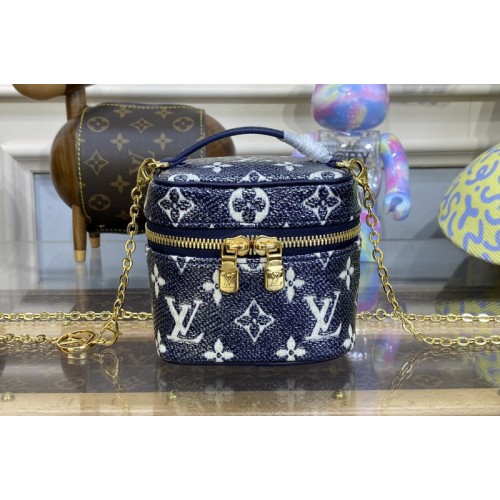Louis Vuitton M82467 Micro Vanity Bag in Blue Monogram coated canvas