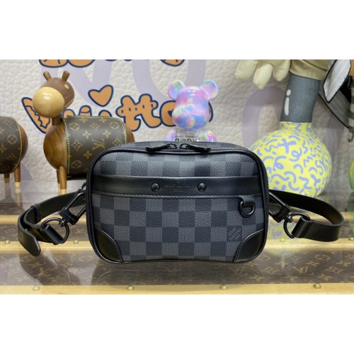 Louis Vuitton M82542 Alpha Wearable Wallet in Damier Graphite Canvas