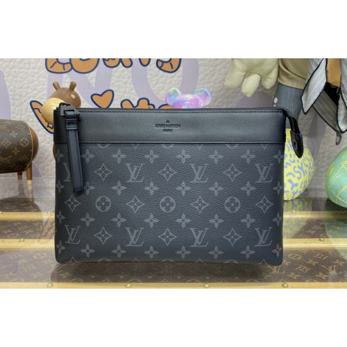 Louis Vuitton M82543 Pochette Voyage Souple Bag in Monogram Eclipse coated canvas