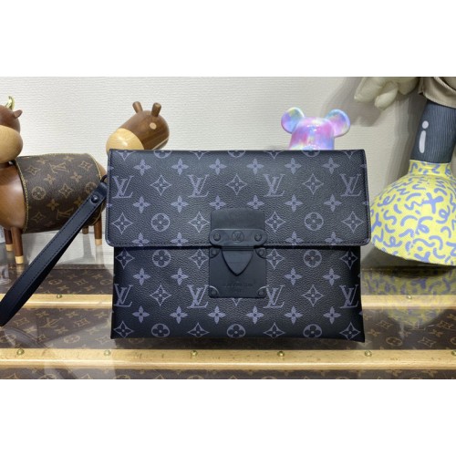 Louis Vuitton M82598 Pochette S-Lock Bag in Monogram Eclipse canvas