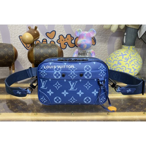 Louis Vuitton M82801 Alpha Wearable Wallet in Atlantic Blue Monogram coated canvas