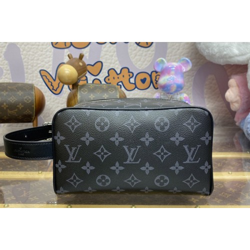 Louis Vuitton M83113 Locker Dopp Kit Bag in Monogram Eclipse coated canvas