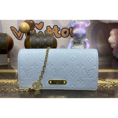 Louis Vuitton M83233 Lily wallet on chain Bag in Blue Hour Monogram Empreinte leather Louis Vuitton M83233 Lily wallet on chain Bag in Blue Hour Monogram Empreinte leather