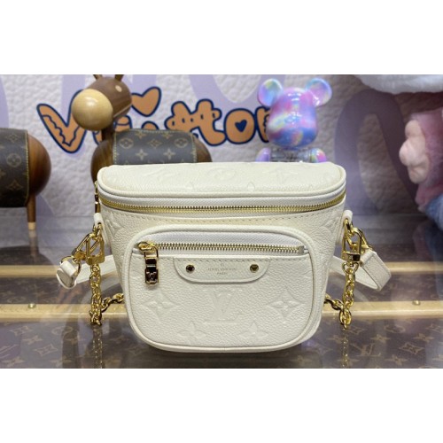Louis Vuitton M83275 Mini Bumbag in Cream Monogram Empreinte Leather Louis Vuitton M83275 Mini Bumbag in Cream Monogram Empreinte Leather