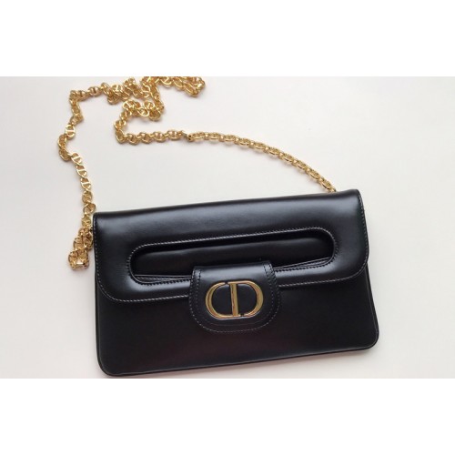 Christian Dior M8641 Dior Medium DiorDouble bag in Black Smooth Calfskin Christian Dior M8641 Dior Medium DiorDouble bag in Black Smooth Calfskin
