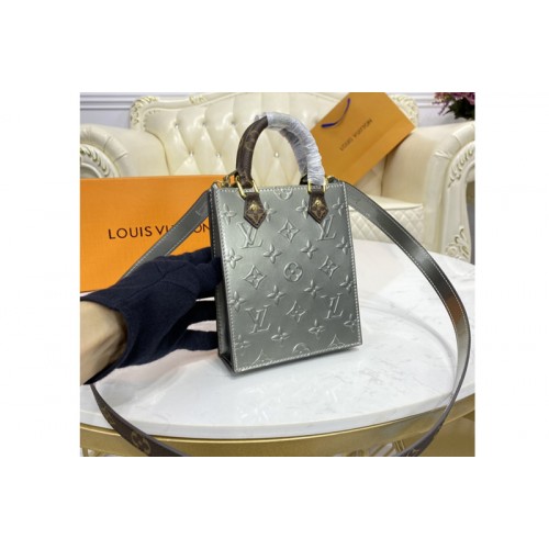 Louis Vuitton M90564 Petit Sac Plat bag in Embossed Monogram Vernis patent cowhide