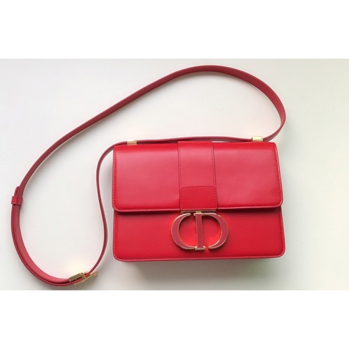 Christian Dior M9203 Dior 30 Montaigne bag in Red Box Calfskin Leather Christian Dior M9203 Dior 30 Montaigne bag in Red Box Calfskin Leather