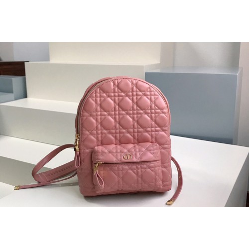 Christian Dior M9221 Small Dior Backpack in Pink Cannage Lambskin Christian Dior M9221 Small Dior Backpack in Pink Cannage Lambskin