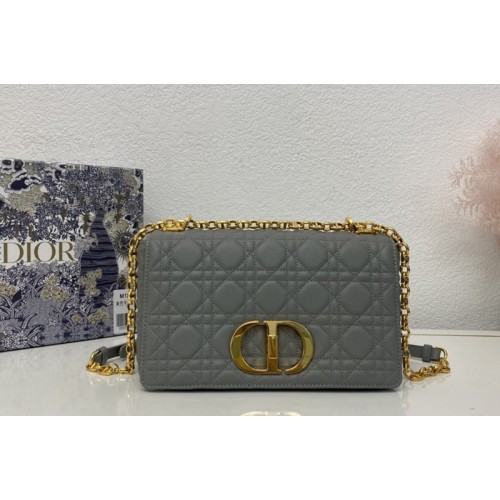 Christian Dior M9242 Medium Dior Caro bag in Grey Supple Cannage Calfskin