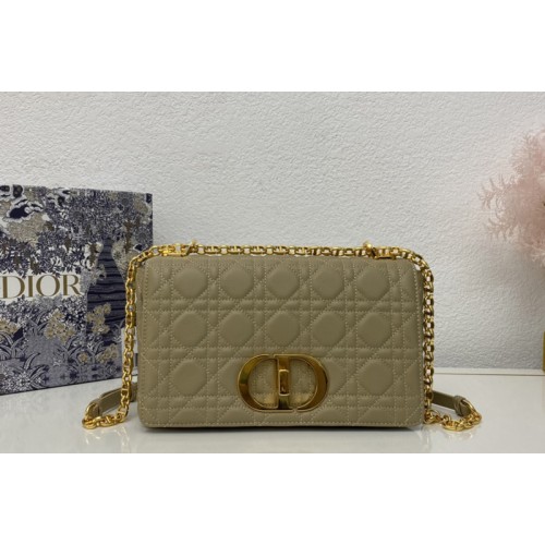 Christian Dior M9242 Medium Dior Caro bag in Khaki Supple Cannage Calfskin Christian Dior M9242 Medium Dior Caro bag in Khaki Supple Cannage Calfskin