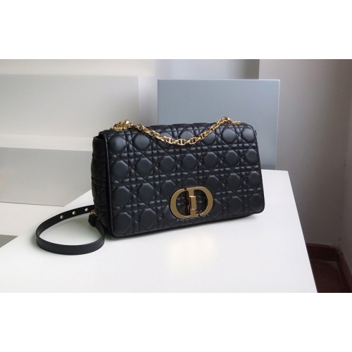 Christian Dior M9243 Large Dior Caro bag in Black Soft Cannage Calfskin Christian Dior M9243 Large Dior Caro bag in Black Soft Cannage Calfskin