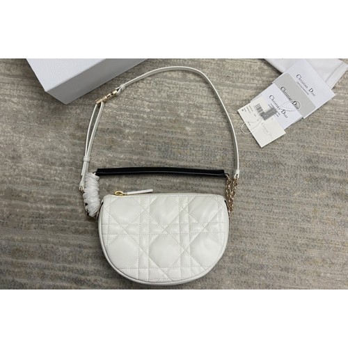 Christian Dior M7200 Small Dior Vibe Hobo bag in White Cannage Lambskin Christian Dior M7200 Small Dior Vibe Hobo bag in White Cannage Lambskin