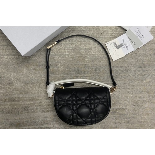 Christian Dior M7200 Small Dior Vibe Hobo bag in Black Cannage Lambskin