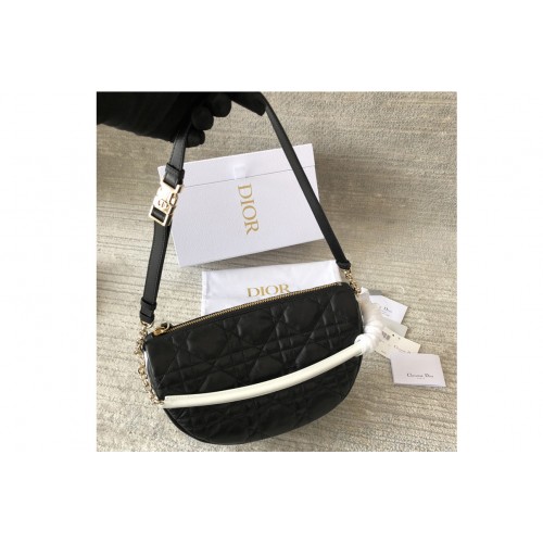 Christian Dior M7201 Medium Dior Vibe Hobo bag in Black Cannage Lambskin