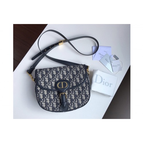 Christian Dior M9319 Medium Dior Bobby Bag in Blue Dior Oblique