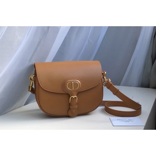 Christian Dior M9319 Medium Dior Bobby Bag in Brown Box Calfskin