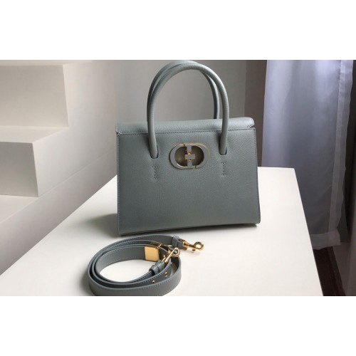 Christian Dior M9321 Dior Medium St Honore tote bag in Gray Grained Calfskin Christian Dior M9321 Dior Medium St Honore tote bag in Gray Grained Calfskin