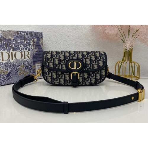 Christian Dior M9327 Dior Bobby East-West bag in Blue Dior Oblique Embroidered