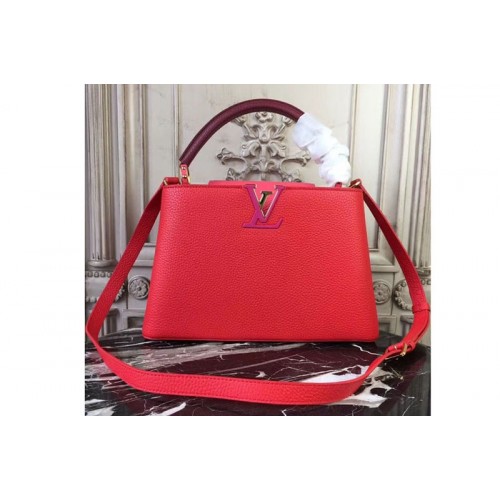 Louis Vuitton M94740 Capucines MM Bags in Red Taurillon Leather