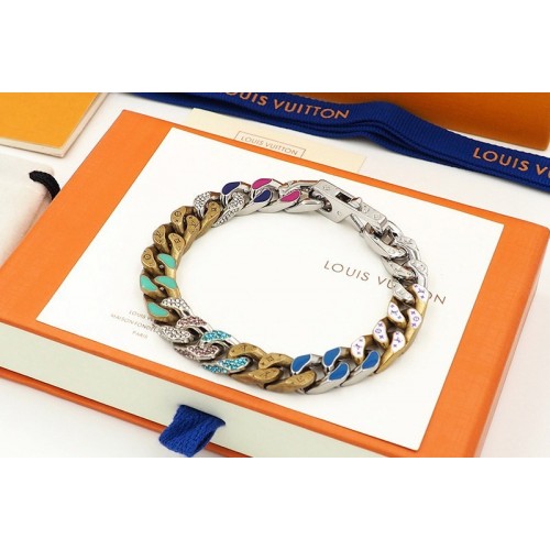 Louis Vuitton MP2683 Chain Links Patches bracelet in Multicolored Louis Vuitton MP2683 Chain Links Patches bracelet in Multicolored