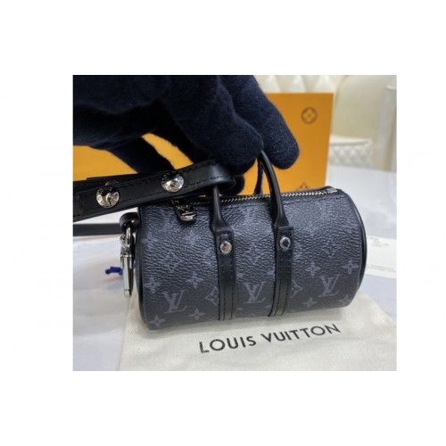 Louis Vuitton MP2712 Mini Keepall bag charm and key holder in Monogram Eclipse canvas Louis Vuitton MP2712 Mini Keepall bag charm and key holder in Monogram Eclipse canvas