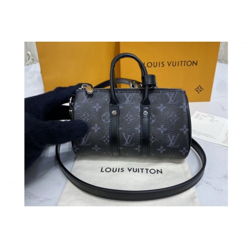 Louis Vuitton MP2712 Mini Keepall bag charm and key holder in Monogram Eclipse canvas Louis Vuitton MP2712 Mini Keepall bag charm and key holder in Monogram Eclipse canvas