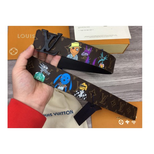 Louis Vuitton MP291T Shape 40mm reversible belt in Monogram canvas and leather With Black Buckle Louis Vuitton MP291T Shape 40mm reversible belt in Monogram canvas and leather With Black Buckle