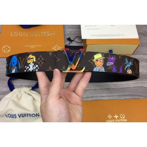 Louis Vuitton MP291T Shape 40mm reversible belt in Monogram canvas and leather With Colorful Buckle Louis Vuitton MP291T Shape 40mm reversible belt in Monogram canvas and leather With Colorful Buckle