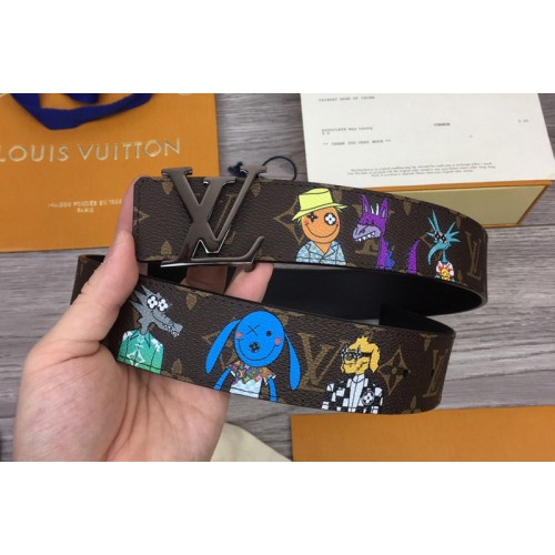 Louis Vuitton MP291T Shape 40mm reversible belt in Monogram canvas and leather With Black Buckle Louis Vuitton MP291T Shape 40mm reversible belt in Monogram canvas and leather With Black Buckle