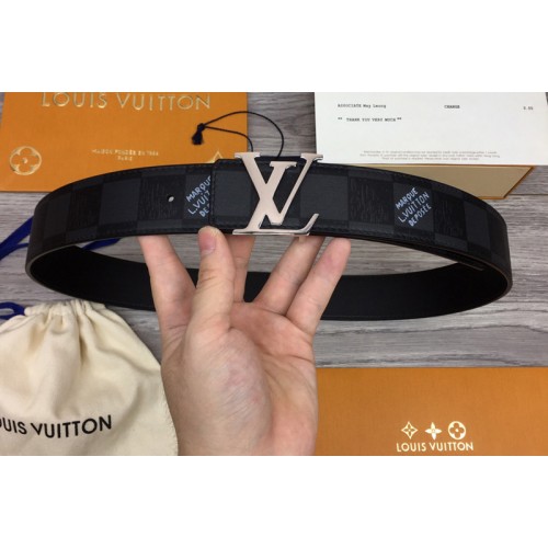 Louis Vuitton MP314T Initials 40mm reversible belt in Damier Graphite With Silver Buckle