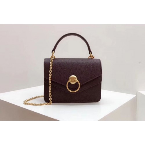 Mulberry Small Harlow Satchel Bags Small Classic Grain Leather Wine